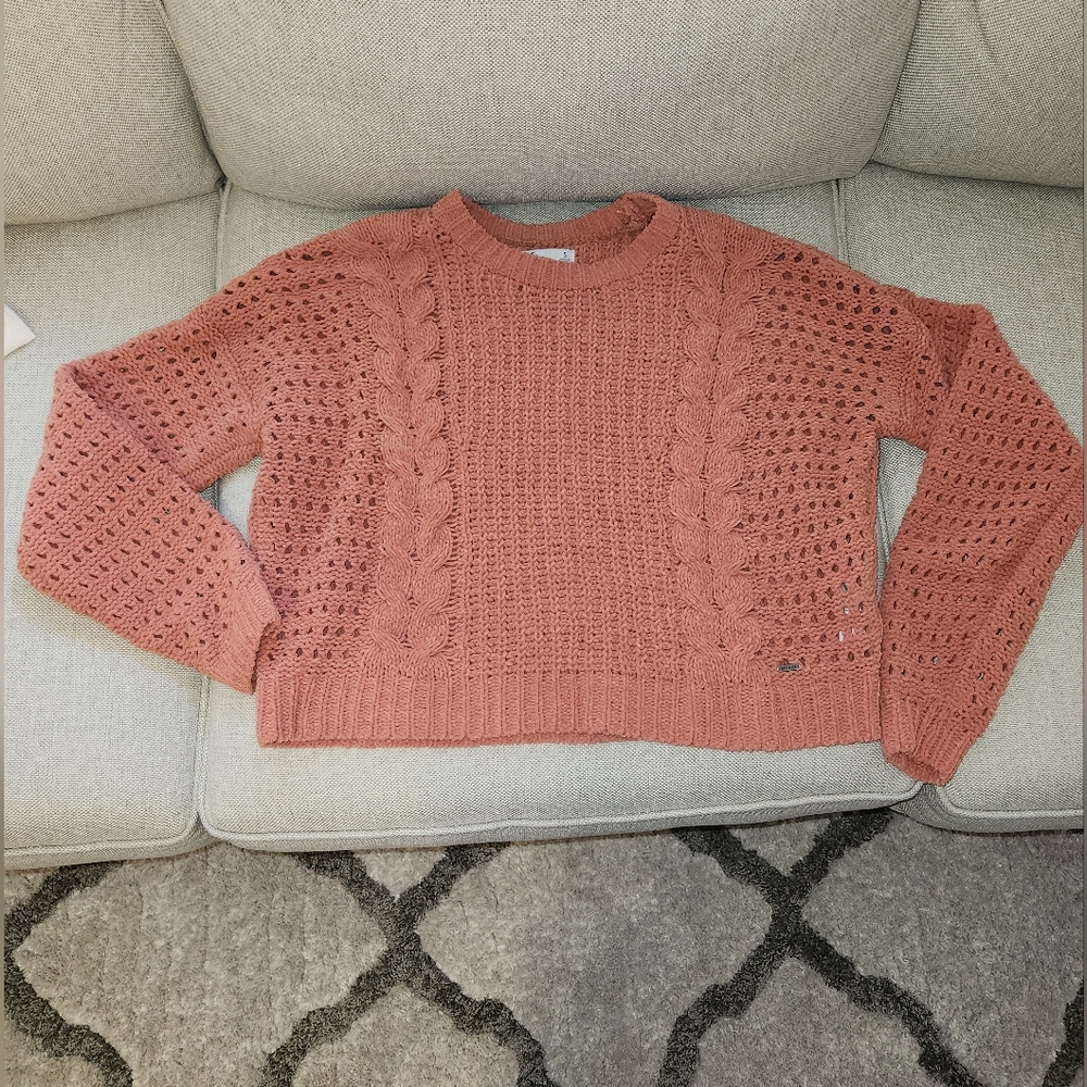 Hollister Pink nude knit sweater size S - Picture 8 of 11